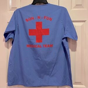 Corner Stone Sun n Fun Medical Scrub Top Size M